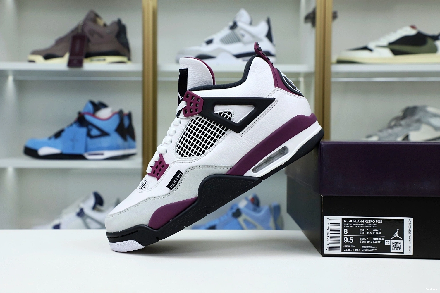 AIR SAINT-GERMAIN RETRO AIR 4 X 'BORDEAUX' PARIS JORDAN JORDAN 0709